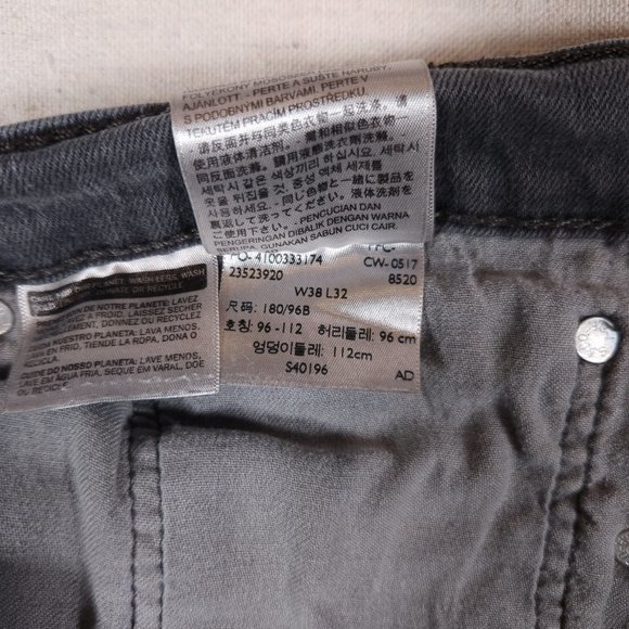 Levis 513 Jeans Mens Label Size 38x32 (~31) Slim Straight Denim Pants Casual - Picture 13 of 16